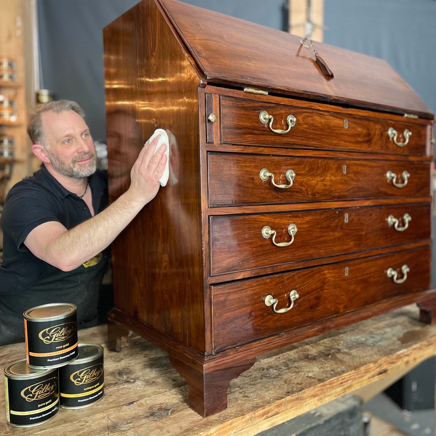 GGilboys antique Gold beeswax Wood Polish 