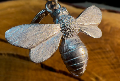 Bee Keyring (Solid Pewter)