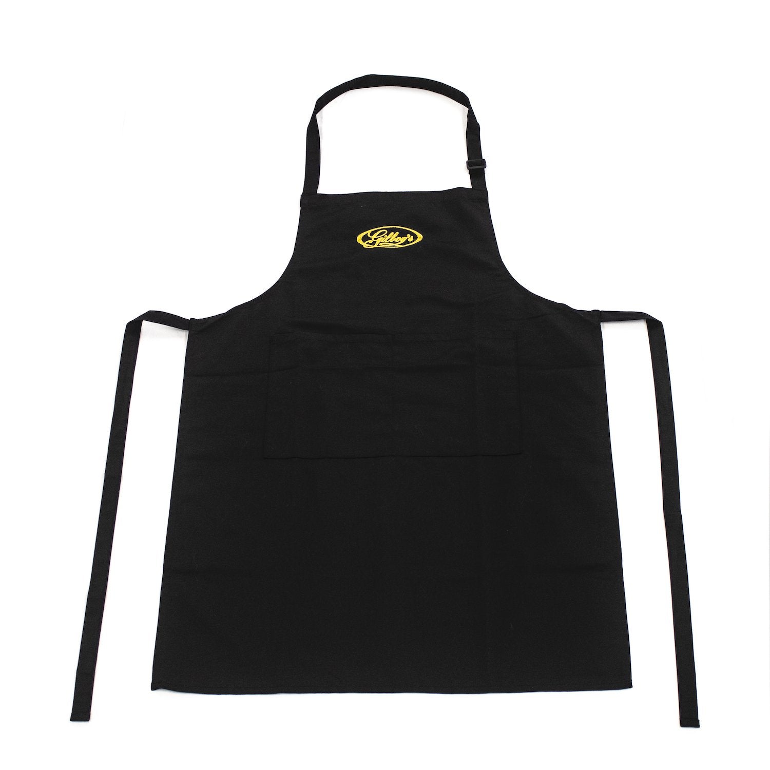Restorer's Bib Apron in Black polycotton with Gilboys logo