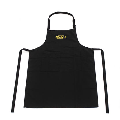 Restorer's Bib Apron in Black polycotton with Gilboys logo
