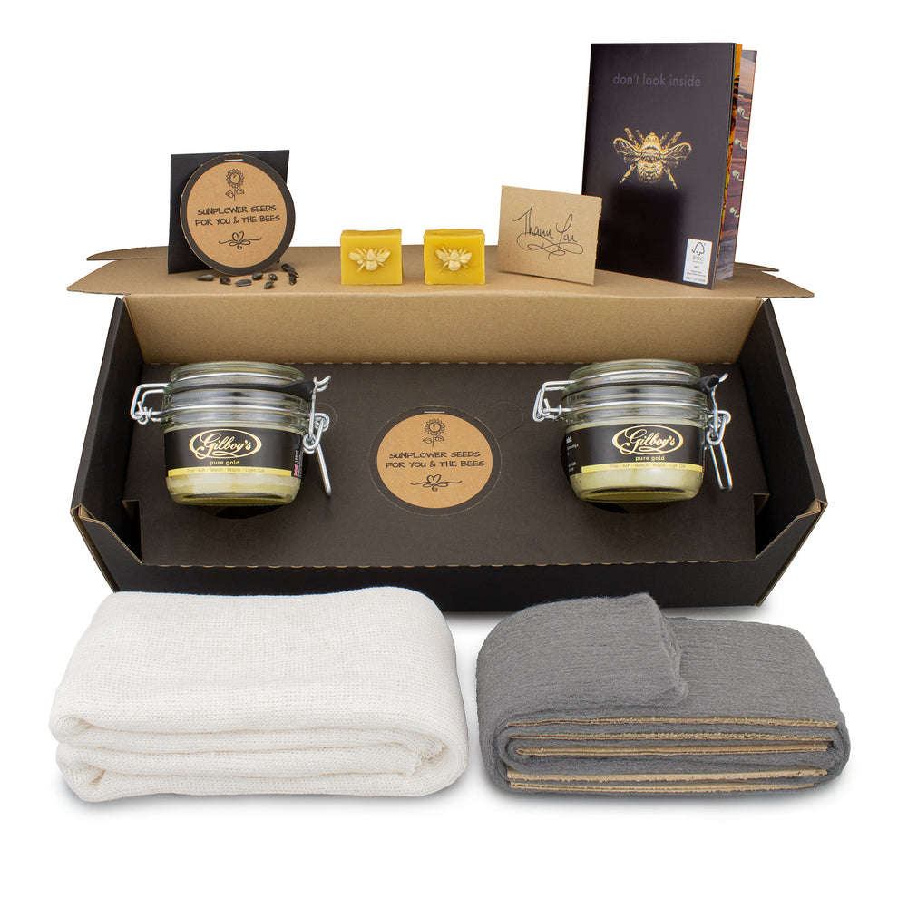 Gilboy's Beeswax Furniture Polishing Kit (Pure Gold Twin Pack) – Gilboys